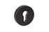 Rosaces de porte rondes à cylindre Mira métal noir mat diamètre 50 mm ALPERTEC