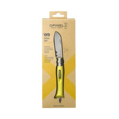 Couteau de poche bricolage jaune multifonction - OPINEL