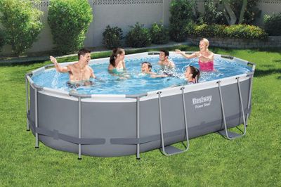 Piscine hors sol ovale métal  488 x 308 cm hauteur 107 cm - BESTWAY