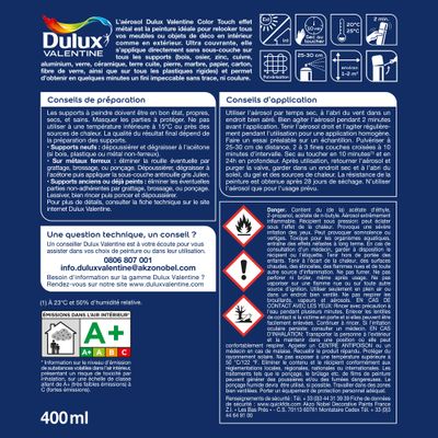 Bombe de peinture Color Touch effet métal or 400 mL - DULUX VALENTINE