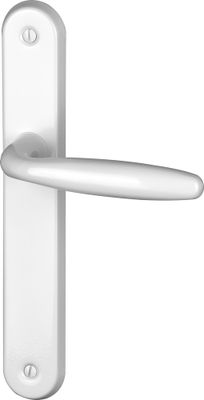 Poignées de porte sur plaques sans trou Madison aluminium blanc ALPERTEC
