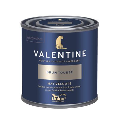 Peinture Valentine Mat Velouté Brun Tourbé 125 mL - DULUX VALENTINE