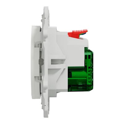 Prise affleurante 2 pôles + terre et prise USB C blanc - Odace 2011 SCHNEIDER ELECTRIC