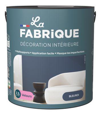 Peinture multi-support velours bleu roi 2,5 L - LA FABRIQUE