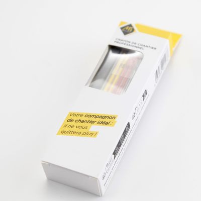 Crayon multi surfaces de traçage rechargeable avec 6 mines noir/jaune/rouge