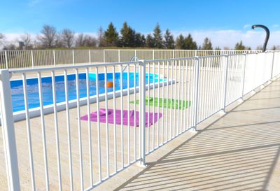 Barrière de piscine en aluminium blanc - Module à barreaux 1 m - HOMALU