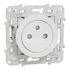 Prise affleurante 2 pôles + terre avec griffes blanc - Odace 2011 SCHNEIDER ELECTRIC
