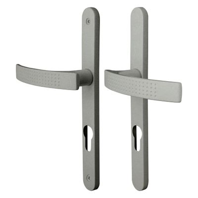 Poignées de porte sur plaques étroites à cylindre Ibiza inox ALPERTEC