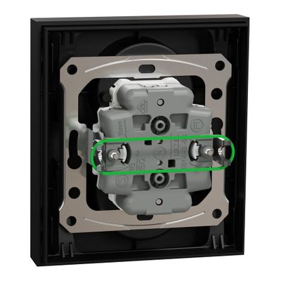 Double prise 2 pôles + terre sur boîte encastrement simple Odace 2025 noir - SCHNEIDER ELECTRIC