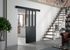 Porte coulissante noire Atelier l H.204 X l.83 cm avec rail OPTIMUM