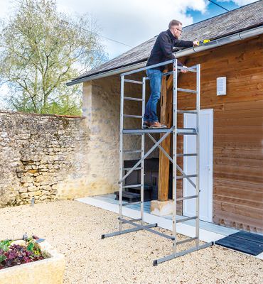Echafaudage pour escalier HobbyStep H4 - 1,7 / 3,70 m aluminium - HAILO