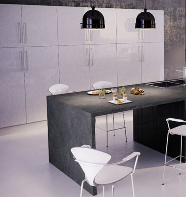 Joue de finition de cuisine Gris Aluminium  200 x 57 cm  pour colonne