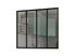 Verrière aluminium noir 4 carreaux vitrage verre clair l.135 x H.117 cm OPTIMUM