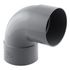 Coude PVC évacuation 87° femelle/femelle Ø80 - FITT