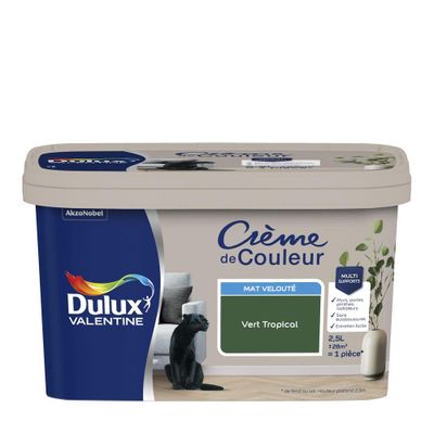 Peinture Crème De Couleur Mat Vert Tropical 2,5 L - DULUX VALENTINE