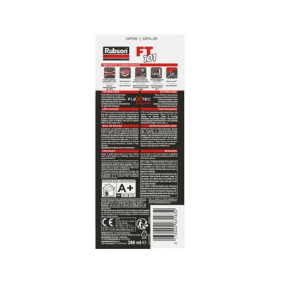 Mastic Colle FT101 Joint & Fissure Gris 280 ml RUBSON
