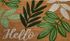 Tapis coco blanchi hello feuilles 40 x 60 cm - ID HOME
