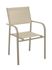Fauteuil de jardin DUCA aluminium et textilène graphite crème - PROLOISIRS