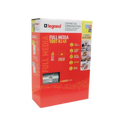 Coffret de communication grade  2TV 4 RJ45 pour T4 à T6 - Drivia LEGRAND