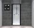 Porte de douche pivotante 90x195 cm profilé noir verre transparent 6 mm Serenity - OCEA