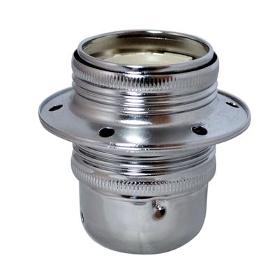 Douille électrique E27 avec double bague chrome - TIBELEC