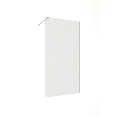 Paroi de douche à l'italienne 100x195 cm profilé chrome verre transparent 6 mm Serenity - OCEA