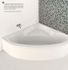 Baignoire d'angle Easy bath acrylique blanche L 1350 x P 1350 mm BALNEO