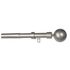 Kit de tringle à rideaux extensible en métal de 1.20 à 2.10 m diam 19 mm Finition Nickel brossé - MOBOIS