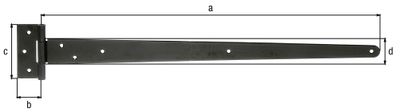 Penture anglaise 600 mm noir ALBERTS