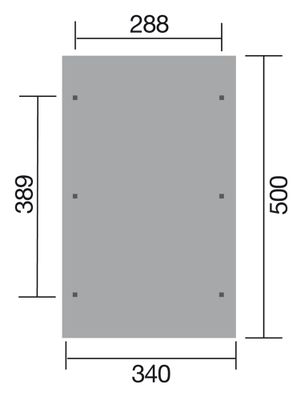 Carport toit à double pente 611, Livraison à domicile incluse - WEKA