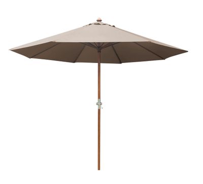 Parasol droit diamètre 3m taupe en eucalyptus PROLOISIRS Livraison à domicile incluse