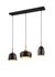 Suspension E14 Chiraz noir et or 3x25W - TRIO