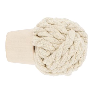 Embout déco boule en corde à visser en bois diam 28 mm Finition Erable - MOBOIS