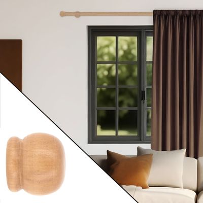 Embout déco anglais à emboîter en bois diam 35 mm Finition Hêtre par 2 - MOBOIS