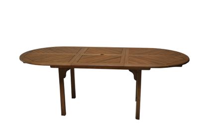 Table de jardin à rallonge DURBAN acacia beige 160/220x100cm, Livraisons à domicile incluse - PROLOISIRS