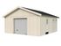 Garage en bois André avec porte sectionnelle motorisable - Double vitrage - 37,5 m² hors-tout - PALMAKO