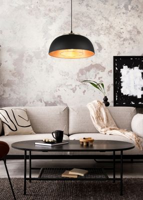 Suspension E27 Punch noir et or 40W - REALITY