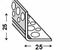 Cornière égale platrière perforée galva 25 x 25 mm 2,50 m CQFD