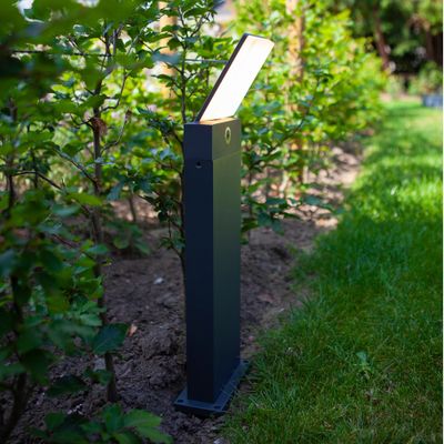 Borne extérieur LED 63,5cm Pano gris IP54  1200 lumens blanc varaible CCT - COREP