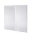 Portes de placard coulissantes blanc veiné 2 vantaux H 1,20 m x L 1,20 m OPTIMUM