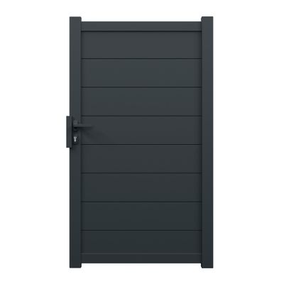Portillon aluminium MUGUET l.1,00 x H.1,78 m gris livraison directe à domicile GARDEN GATE