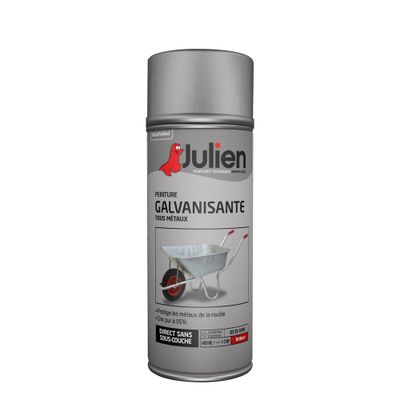 Bombe de peinture galvanisante à froid brillant incolore 400 mL - JULIEN