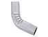 Coude frontal extérieur aluminium gris 60 x 80 mm pour gouttière EDILIANS