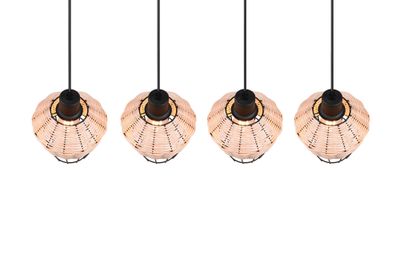 Suspension E27 Borka rotin 4x40W - REALITY