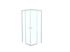Accès d'angle portes de douche coulissantes Tahiti transparent profilé alu blanc mat 90 x 90 x 200 cm