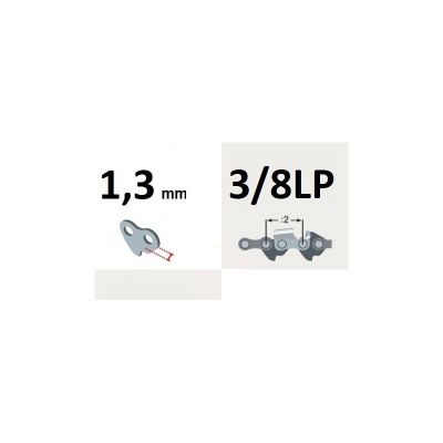 Chaîne tronçonneuse 35 cm 45 maillons pas 3/8 TECHNI-POWER