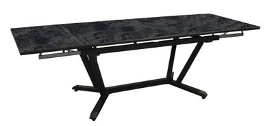 Table de jardin à rallonge VITA cermagna aluminium noir/gris 180/280/100x77cm - PROLOISIRS