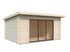 Studio de jardin en bois Lea avec baie coulissante simple vitrage - 19,9 m² hors-tout - Livraison à domicile - PALMAKO