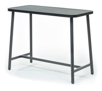 Ensemble MIAMI table mange debout aluminium 135x64x105 cm et 4 chaises hautes polypropylène  - JARDILINE