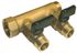Distributeur mâle femelle 20/27 (3/4) avec 2 départs 15/21 (1/2) + vannes